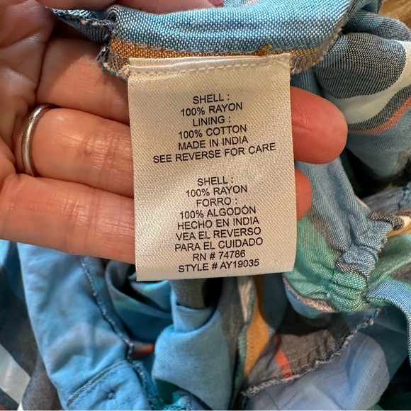 Patrons of Peace Women’s Striped Sweetheart Tie Back Shorts Romper Button Front - Picture 6 of 12